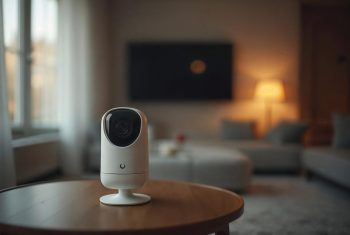 modern security camera indoors